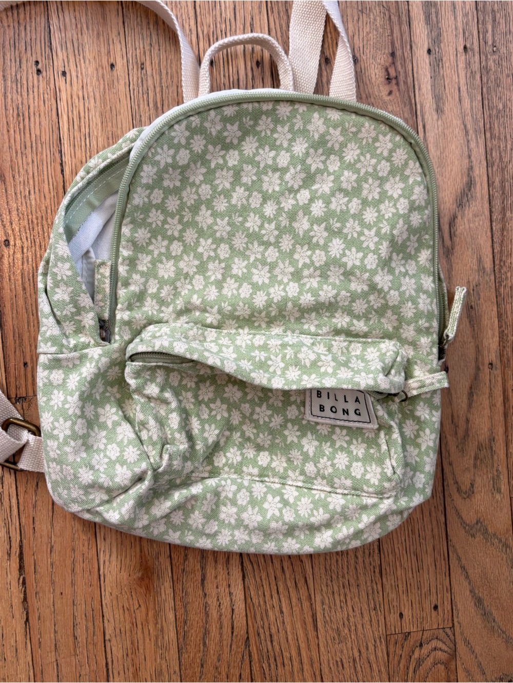 Billabong Light Green Floral mini Backpack
